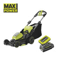 Rasaerba a Batteria Ryobi RY36LM40A-140 36V MAX POWER - Taglio 40cm - Kit con Batteria 4.0Ah e Caricabatteria