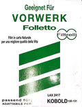 Confezione 6 Sacchi Filtro Compatibili Vorwerk Kobold VK130/VK131 – Alta Efficienza e Protezione Polvere